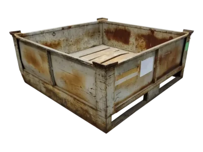 Used HPJ Industries 44" x 44" x 18" Steel Tub No Drop Doors with Slatted Bottoms