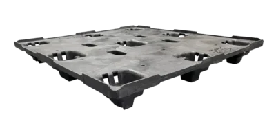 New HPJ Industries 45" x 48" Black SMR Nestable 9-Leg Pallet
