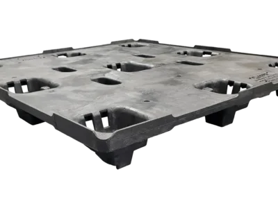 New HPJ Industries  45" x 48" Black SMR Nestable 9 Leg Pallet