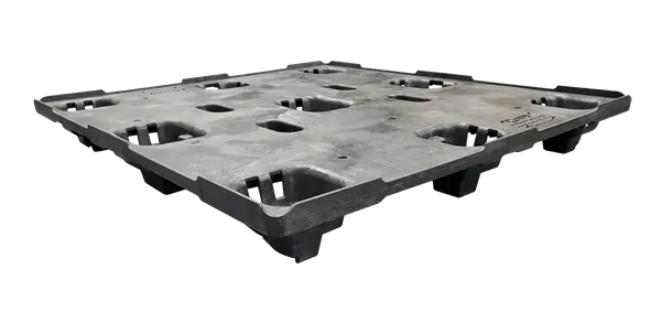 New HPJ Industries  45" x 48" Black SMR Nestable 9 Leg Pallet
