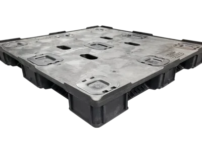 New HPJ Industries  45" x 48" Black SMR Stackable 9 Leg Pallet