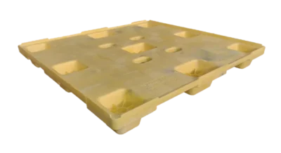 New Orbis 45" x 48" Yellow Structural Foam 9-Leg Pallet