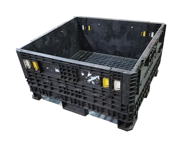 Reconditioned HPJ Industries 45" x 48" x 25" All Black All Good Original Runner HDR/HDRNV Bulk Container