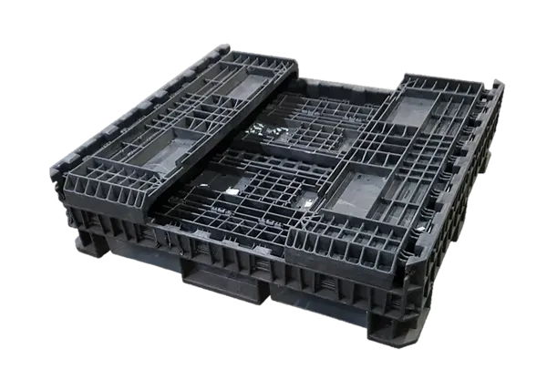 Reconditioned HPJ Industries 45" x 48" x 25" All Black All Good Original Runner HDR/HDRNV Bulk Container - Image 4
