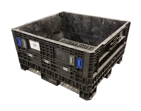 Reconditioned HPJ Industries 45" x 48" x 25" All Black All Good Original Runner HDR/HDRNV Bulk Container - Image 5