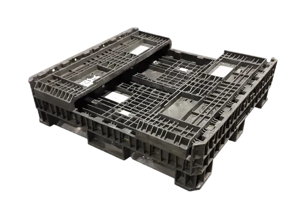 Reconditioned HPJ Industries 45" x 48" x 25" All Black All Good Original Runner HDR/HDRNV Bulk Container - Image 2