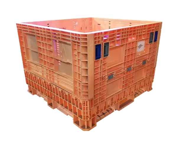 Lightly Used Orbis 45" x 48" x 34" All Orange HDRNV Bulk Container
