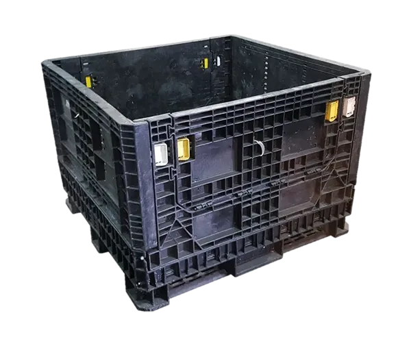 Reconditioned HPJ Industries 45" x 48" x 34" All Black All Good Original Runner HD Bulk Container