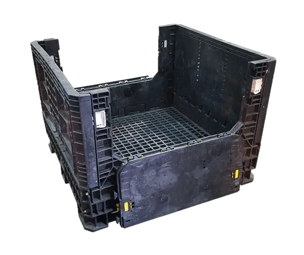 Reconditioned HPJ Industries 45" x 48" x 34" All Black All Good Original Runner HD Bulk Container - Image 3