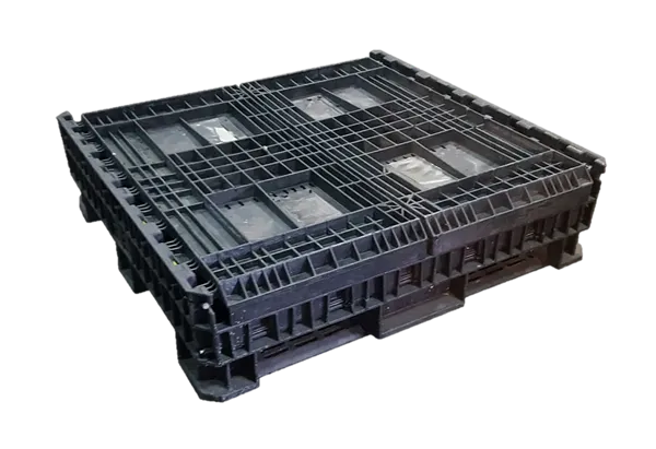 Reconditioned HPJ Industries 45" x 48" x 34" All Black All Good Original Runner HD Bulk Container - Image 2