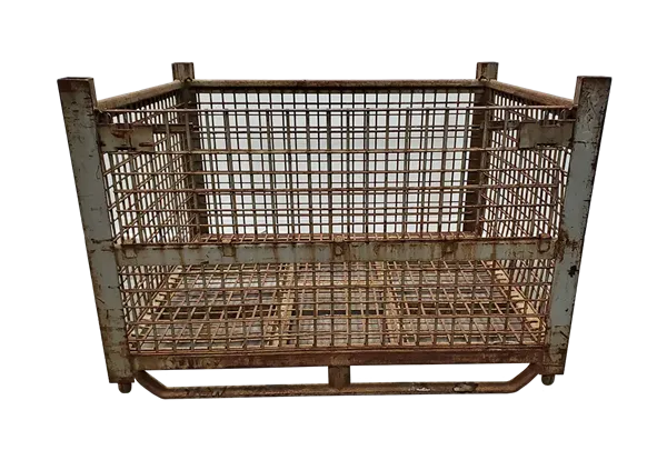 Used HPJ Industries 54" x 44" x 38" Wire Basket  - 1 Drop Door - Image 3