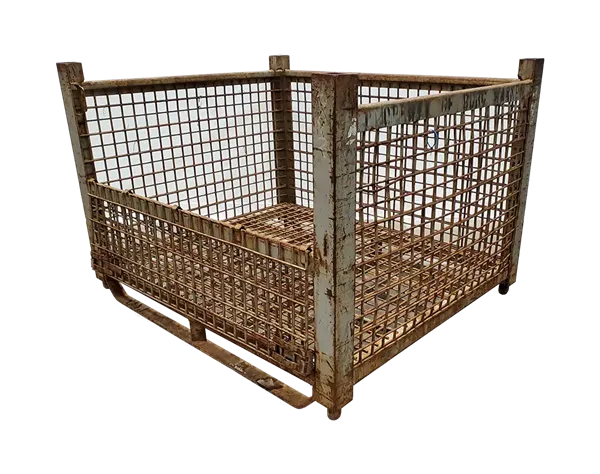 Used HPJ Industries 54" x 44" x 38" Wire Basket  - 1 Drop Door - Image 4