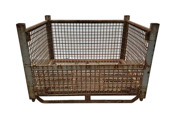 Used HPJ Industries 54" x 44" x 38" Wire Basket  - 1 Drop Door - Image 5