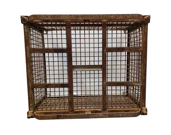 Used HPJ Industries 54" x 44" x 38" Wire Basket  - 1 Drop Door - Image 2