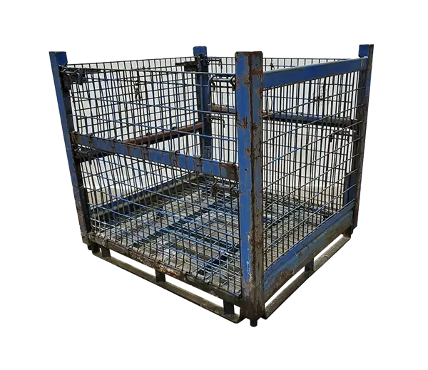 Used HPJ Industries 54" x 48" x 48" Wire Basket  - 3 Drop Doors