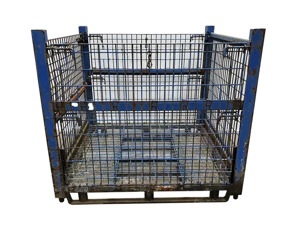 Used HPJ Industries 54" x 48" x 48" Wire Basket  - 3 Drop Doors - Image 3