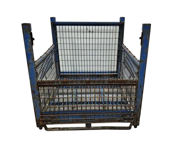 Used HPJ Industries 54" x 48" x 48" Wire Basket  - 3 Drop Doors - Image 4