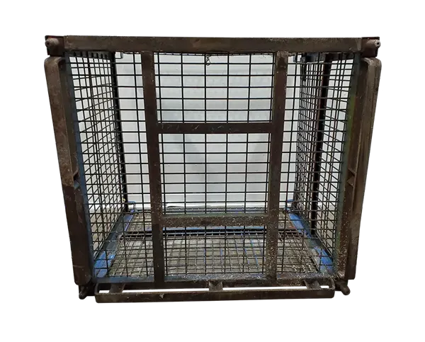 Used HPJ Industries 54" x 48" x 48" Wire Basket  - 3 Drop Doors - Image 2