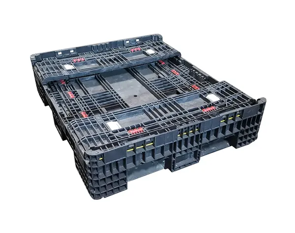 Reconditioned HPJ Industries 56" x 48" x 25" All Black All Good Runner 48" Side Bulk Container - 2 Drop Doors - Image 2