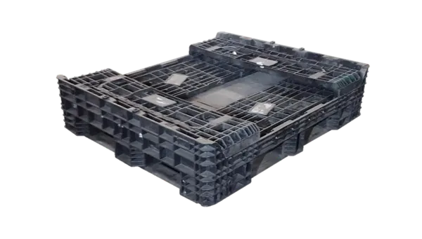 New Buckhorn 57" x 48" x 25" All Black 48" Side Bulk Container - 2 Drop Doors - Image 2