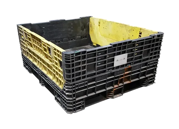 Reconditioned HPJ Industries 57" x 48" x 25" Mixed Color All Good Runner 57" Side Bulk Container - 2 Drop Doors