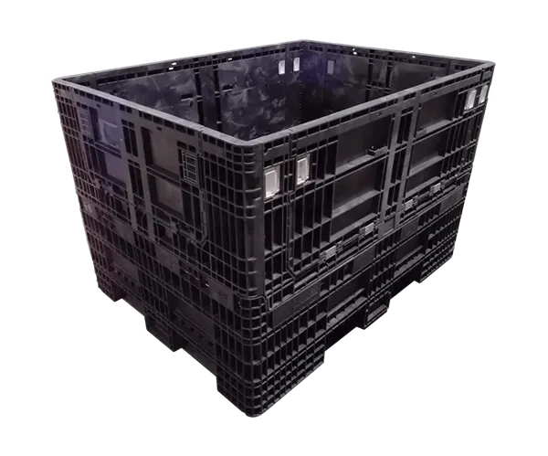 64" x 48" x 42" Reconditioned All Black All Good Runner Bulk Container - 2 Doors