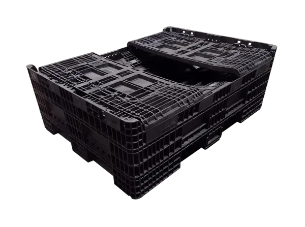 64" x 48" x 42" Reconditioned All Black All Good Runner Bulk Container - 2 Doors - Image 2