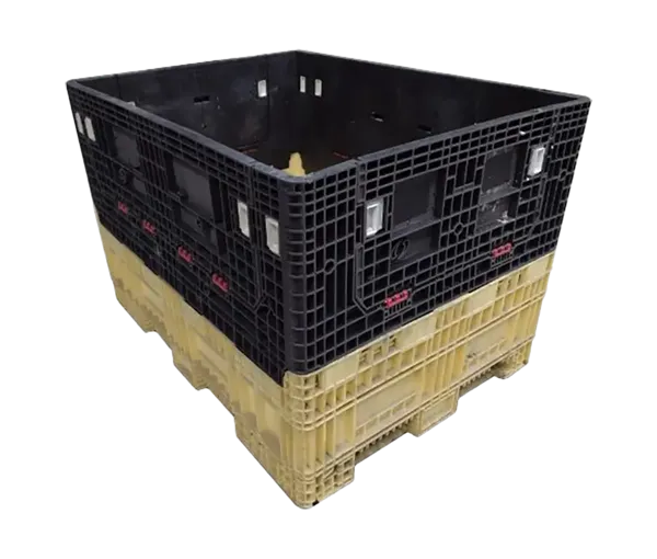 64" x 48" x 42" Reconditioned Mixed Color All Good Runner Bulk Container - 2 Doors