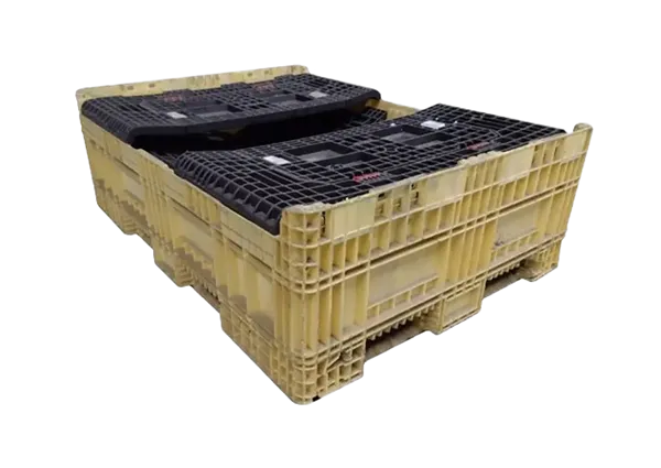 64" x 48" x 42" Reconditioned Mixed Color All Good Runner Bulk Container - 2 Doors - Image 2