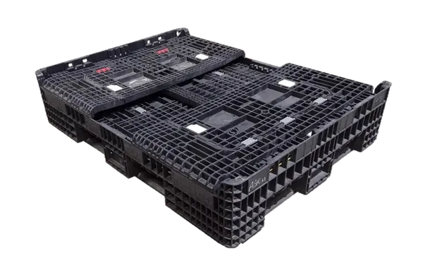 65" x 48" x 34" Reconditioned Orbis All Black All Good Runner Bulk Container - 4 Doors - Image 2