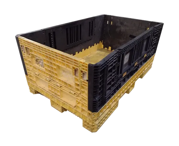 78" x 48" x 34" Reconditioned Mixed Color All Good Runner Bulk Container - 4 Doors