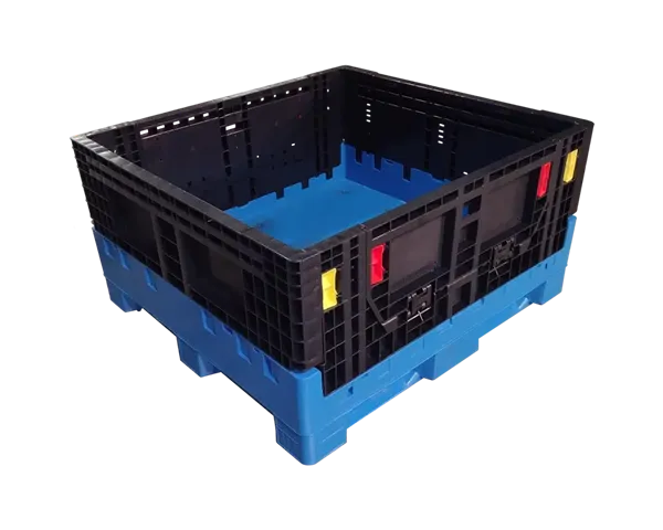 New Monoflo 45" x 48" x 25" Blue Base Black Wall Bulk Container