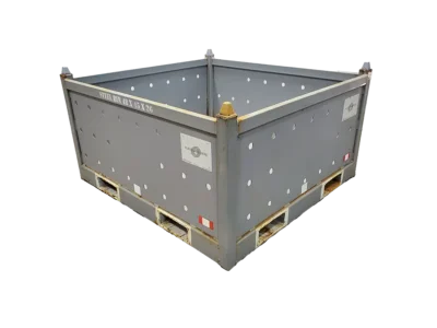 Used HPJ Industries 48" x 45" x 26" Steel Tub No Drop Doors Top Stacking Pegs