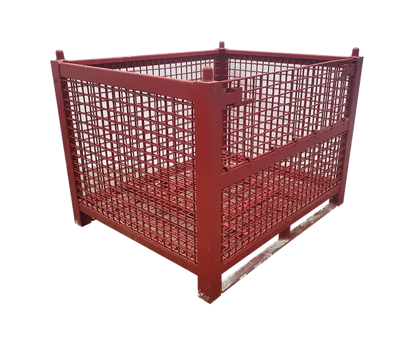 Used HPJ Industries 54″ x 44″ x 40″ Wire Basket 54″ Side – 1 Drop Door with Top Stacking Pegs - Image 6