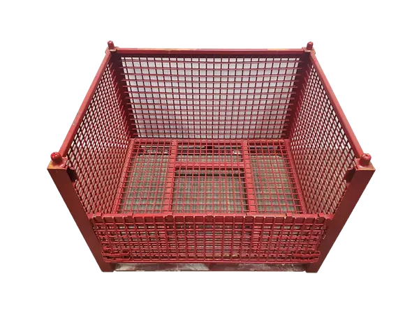 Used HPJ Industries 54″ x 44″ x 40″ Wire Basket 54″ Side – 1 Drop Door with Top Stacking Pegs - Image 4