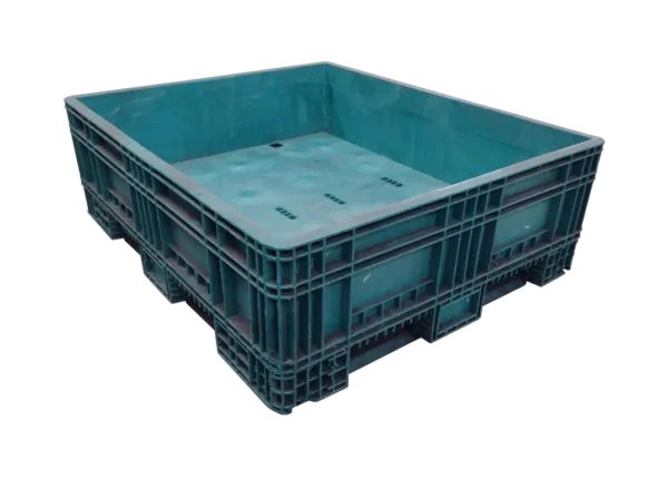 Reconditioned HPJ Industries 56" x 48" x 19" Mixed Color All Good Runner Fixed Wall Bulk Container