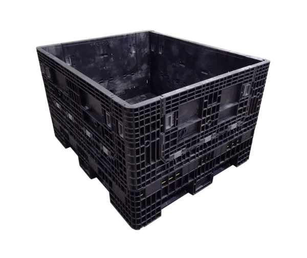 New Orbis 56" x 48" x 34" All Black Bulk Container -4 Drop Doors