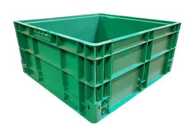 Used HPJ Industries 24" x 22" x 11" Green Hand Tote Smooth Bottom