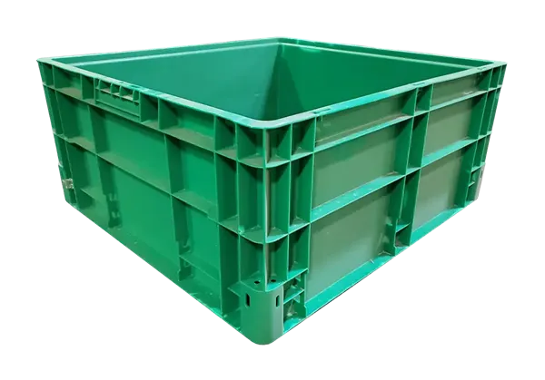 Used HPJ Industries  24" x 22" x 11" Green Hand Tote Smooth Bottom