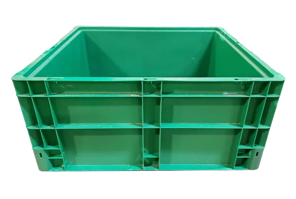 Used HPJ Industries  24" x 22" x 11" Green Hand Tote Smooth Bottom - Image 4