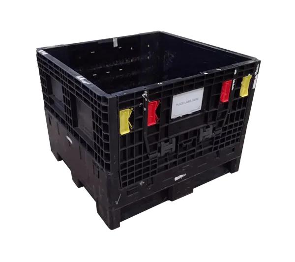 Reconditioned HPJ Industries 30" x 32" x 25" All Black All Good Runner Bulk Container - Image 3