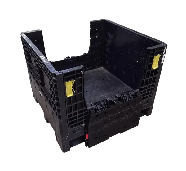 Reconditioned HPJ Industries 30" x 32" x 25" All Black All Good Runner Bulk Container - Image 4