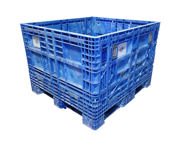 Reconditioned HPJ Industries 45" x 48" x 34" All Blue All Good Runner Bulk Container