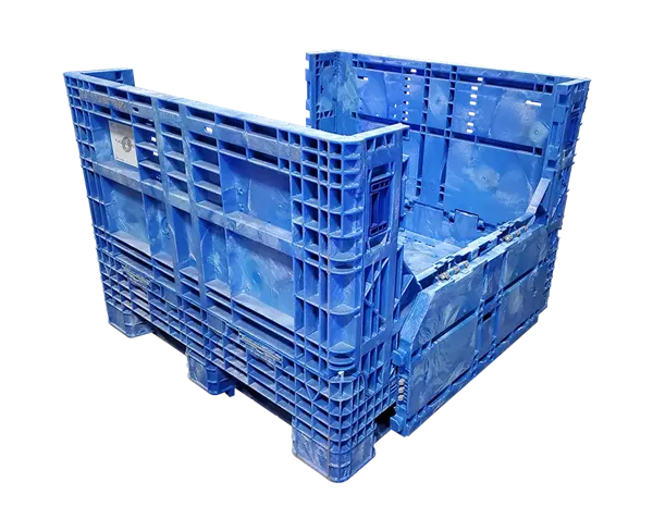Reconditioned HPJ Industries 45" x 48" x 34" All Blue All Good Runner Bulk Container - Image 5