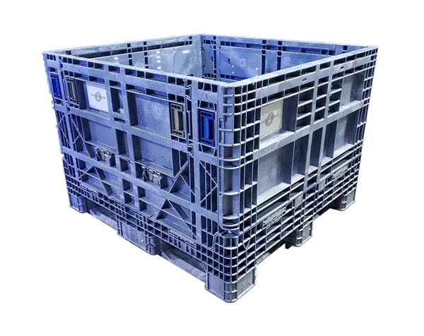 Reconditioned HPJ Industries 45" x 48" x 34" All Blue All Good Runner Bulk Container - Image 4