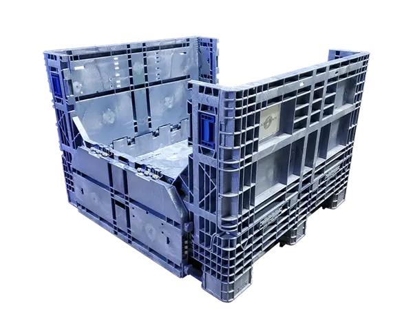 Reconditioned HPJ Industries 45" x 48" x 34" All Blue All Good Runner Bulk Container - Image 7