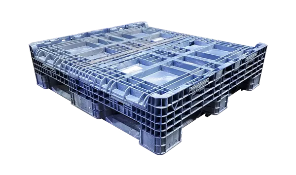 Reconditioned HPJ Industries 45" x 48" x 34" All Blue All Good Runner Bulk Container - Image 2