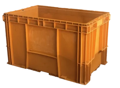 Used HPJ Industries 24" x 15" x 14" Orange Hand Tote Reinforced Bottom