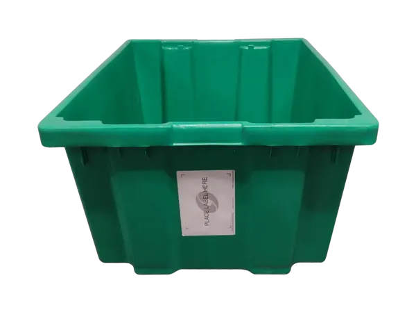 Used Orbis 30" x 24" x 15" Green Nestable Hand Tote - Image 4