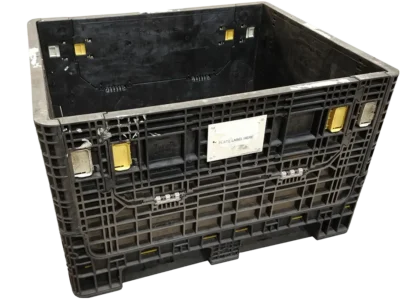 Reconditioned HPJ Industries 40" x 48" x 30" All Black Bulk Container